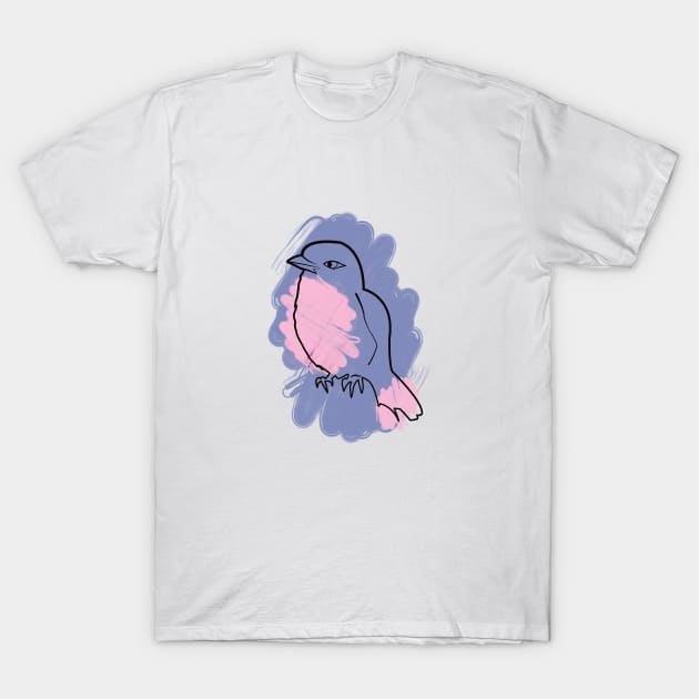 Minimalist Bird T-Shirt by creationoverload